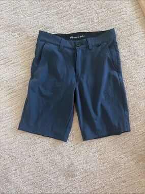 Travis Mathew Kids Dark Navy Performance Flat Front Shorts